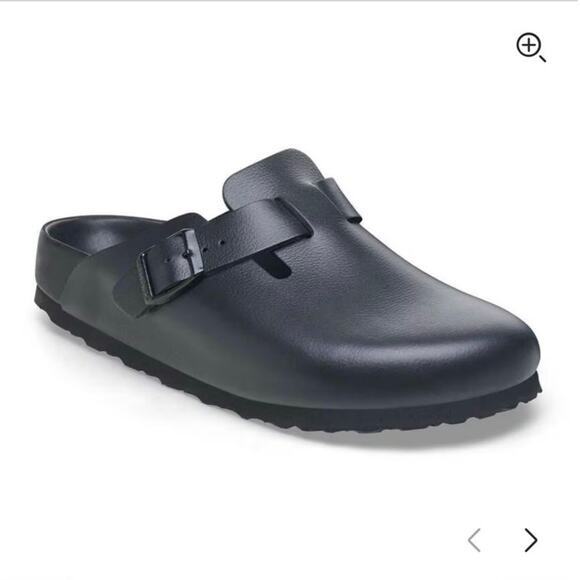 BIRKENSTOCK Women’s EU 37 Narrow (US 6.5) Boston Exquisite Black Leather Clog - Picture 1 of 9